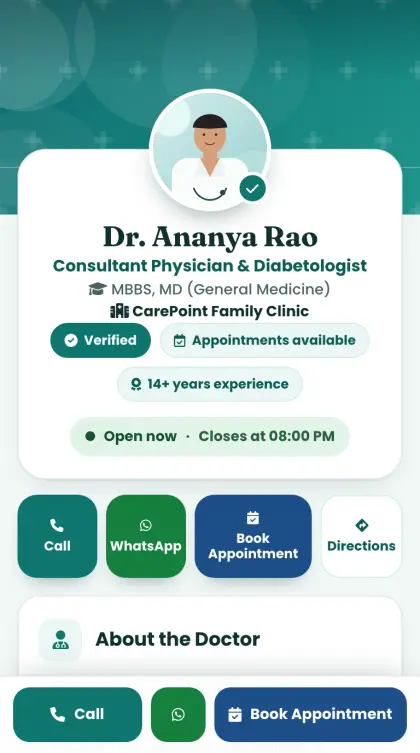 Clinic & Healthcare vCard template preview