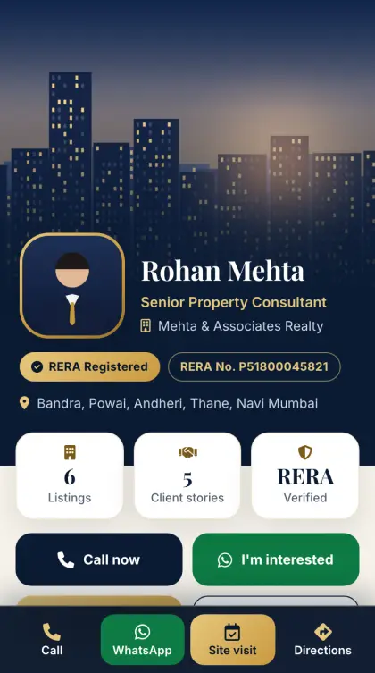Real Estate Pro vCard template preview